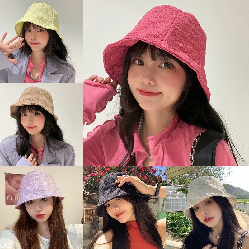 Bucket Hat for Women Sunshade Small Face Basin  Fisherman Hats