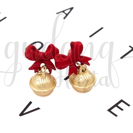 Anting Stud Wanita Bell Earrings Motif Lonceng Simple GH 203791