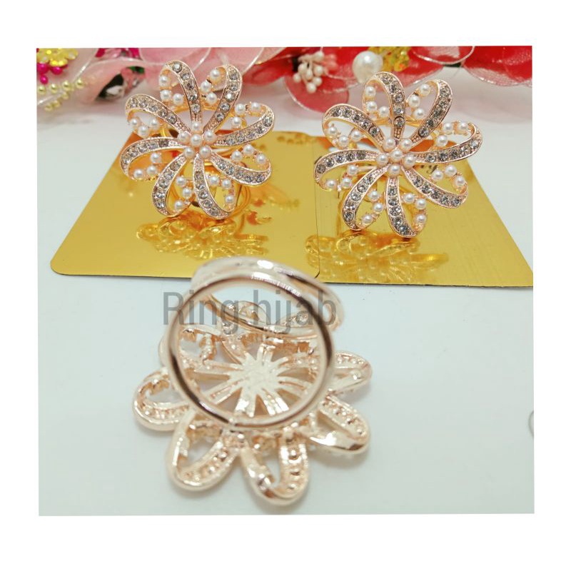 RS_RING HIJAB/BROS RING JILBAB KOLONG MUTIARA DAN PERMATA