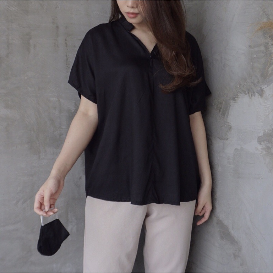 MSMO KATEGORI B Vneck Top [Free Masker] / Atasan Wanita / Blouse Wanita / Kaos Wanita / Top Wanita