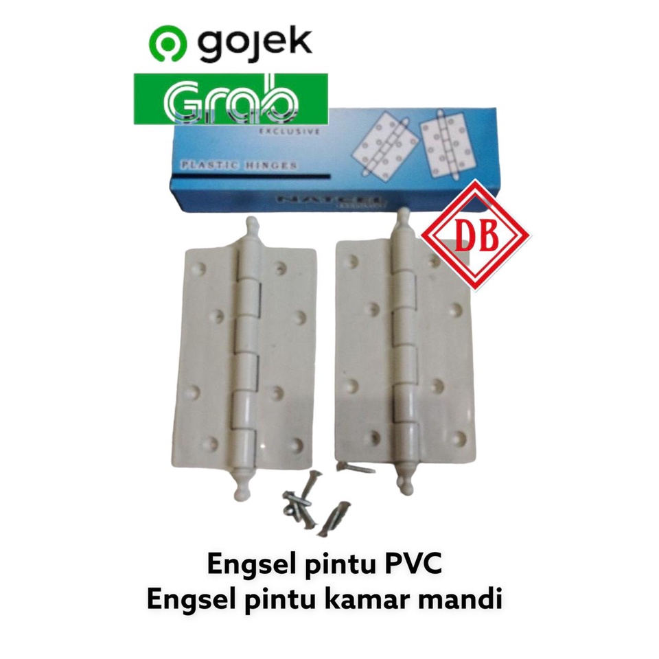 ENGSEL PINTU PVC KAMAR MANDI PUTIH 4"/ENGSEL PINTU KAMAR MANDI