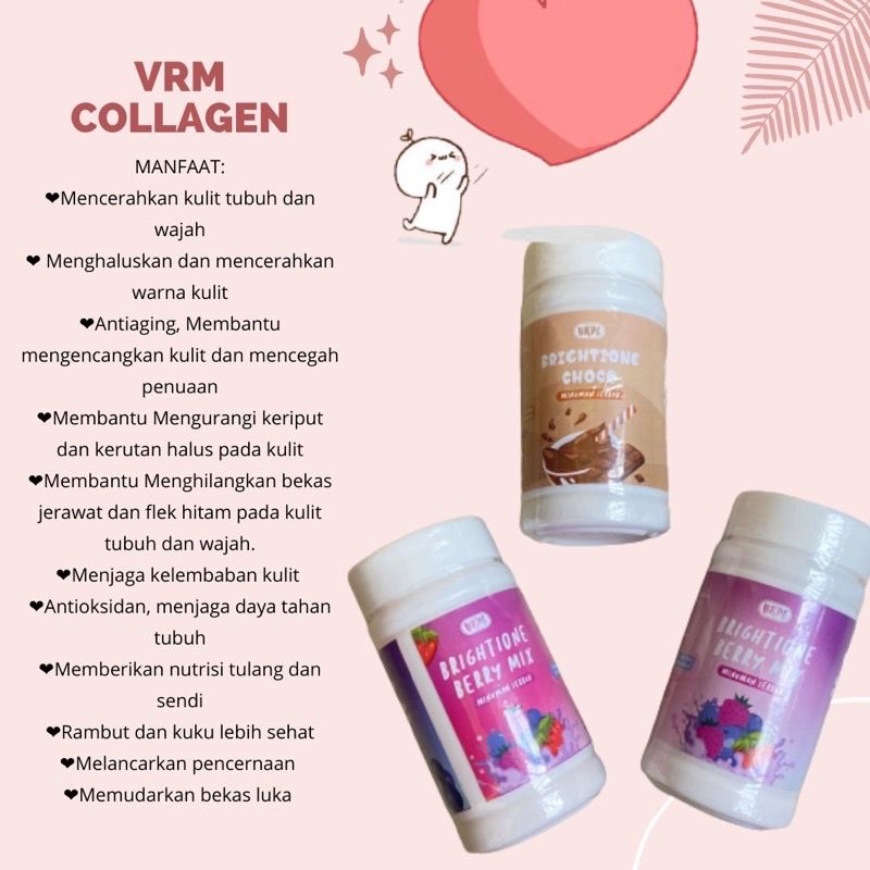 VRM minuman serbuk pemutih badan dan wajah
