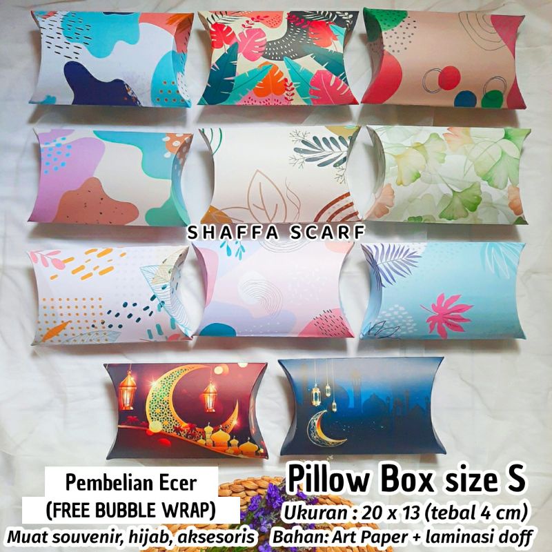 

Kotak Kado Pillow Box Scarf Size S / Hampers Wedding / Kotak Souvenir / Hampers Lebaran