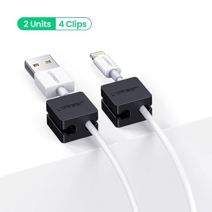 

Codes0X-86 Ugreen Cable Klip Organizer 2 Slot Penjepit Cable Management 2Pcs