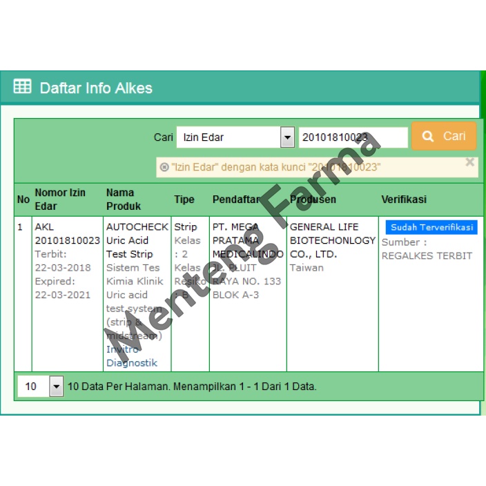 Strip Autocheck Uric Acid Isi 25 Strip - Alat Tes Strip Asam Urat