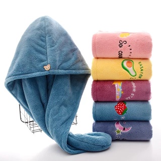 Handuk Keramas Model Kancing / Topi Beruang / Topi Pita Import Microfiber Handuk Pengering Rambut Head Towel Fast Dry Hair Handuk Kepala