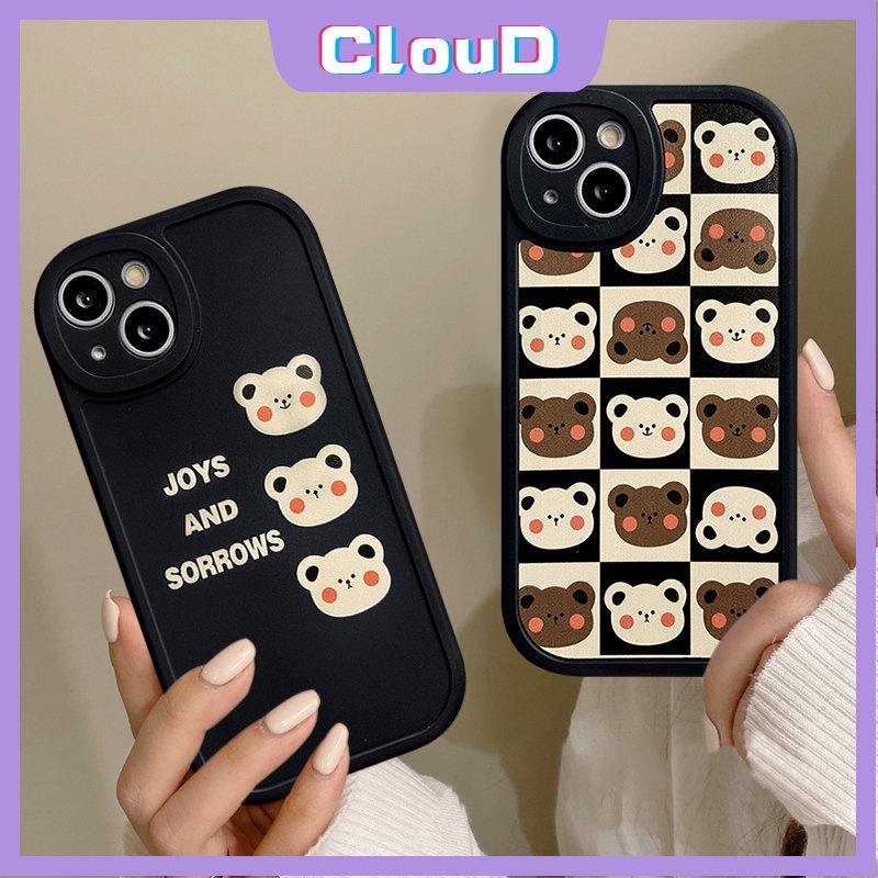 Soft Case Tpu Motif Kartun Beruang Untuk iPhone 11 XR X XS Max 6Plus 7Plus 13 14 12 11 Pro Max 6s 8 14 7 6 Plus