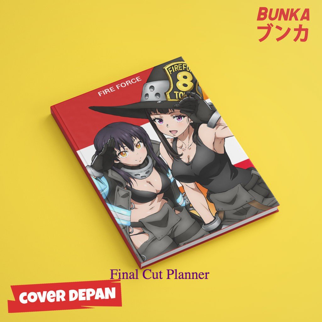 

Notebook Anime Fire Force Tamaki X Maki Oze Hardcover A5 Buku Tulis Catatan Notes Agenda Planner .
