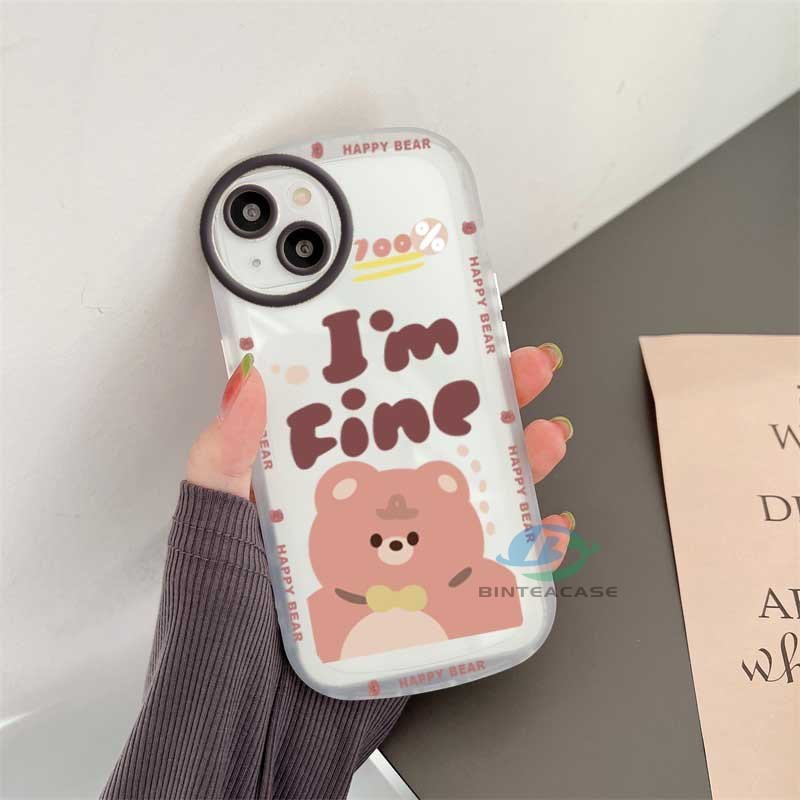 Casing TPU Realme 5 5i 6i C3 C35 C21Y C25Y C21 RealmeC11 2021 C25 C15 C12 C2 Motif Beruang Pink