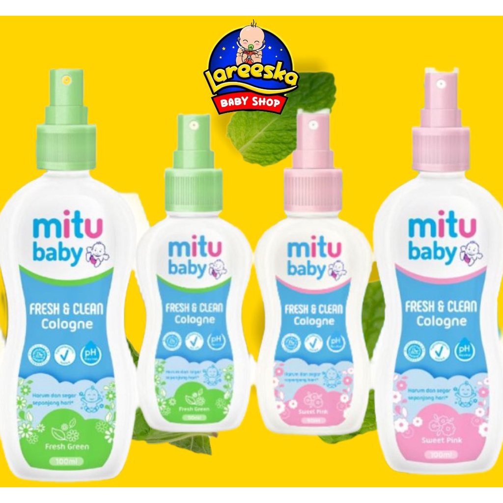 Jual Mitu Baby Cologne Fresh Green & Sweet Pink Spray 50ml & 100ml