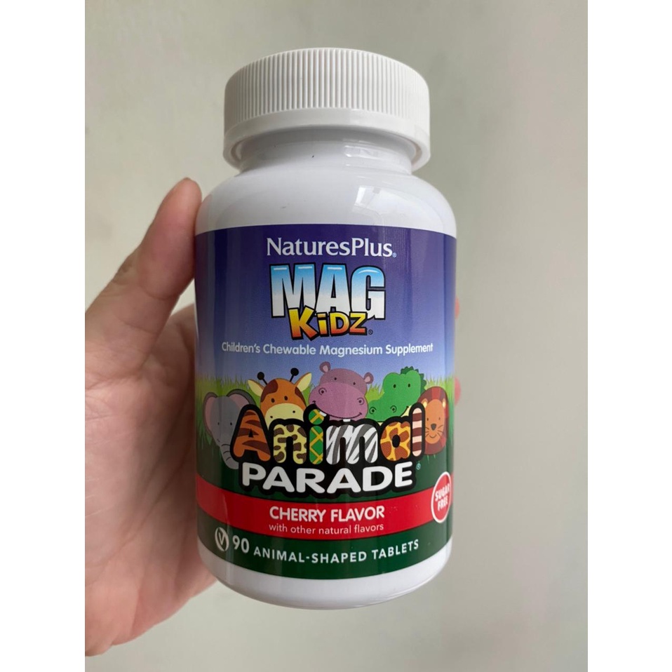 Nature's Plus Animal Parade MagKidz Magnesium Anak Rasa Cheri 90tablet