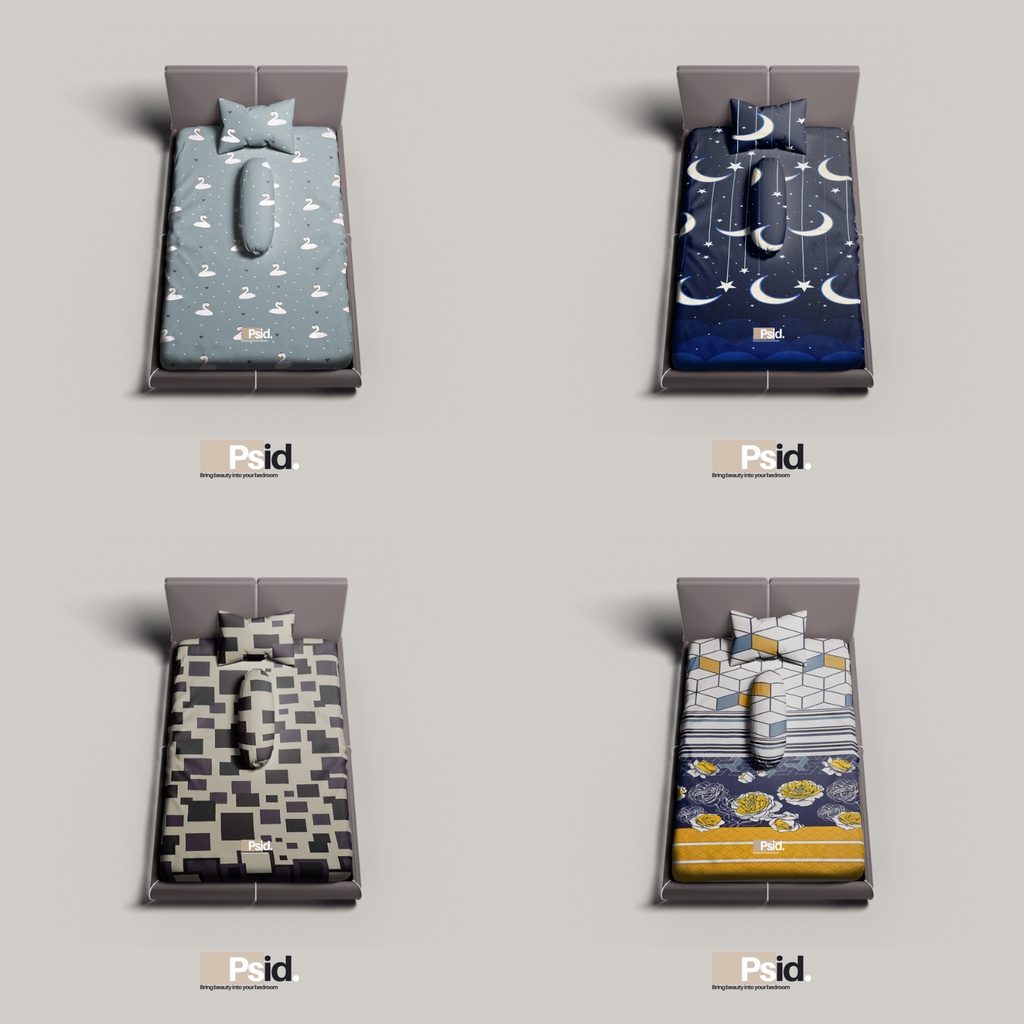 Sprei Sudut Karet Single Ukuran 90x200x15 Motif Polos Aesthetic No 4