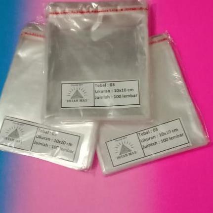 

Big Sale SEDANG DISKON!! Plastik OPP 10 x 10 cm Seal/Lem isi 1000 Lembar