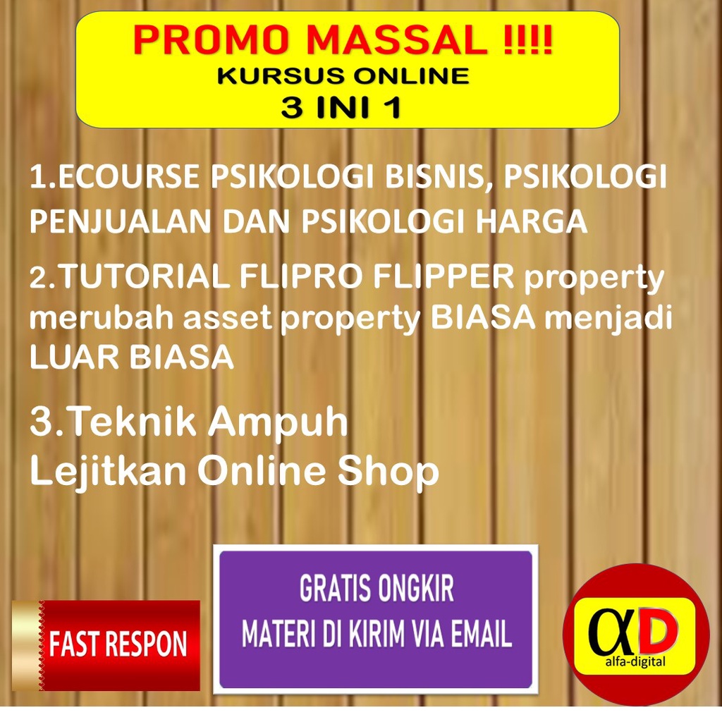 ECOURSE PROMO MASSAL TERMURAH1.ECOURSE PSIKOLOGI BISNIS, PSIKOLOGI PENJUALAN DAN PSIKOLOGI HARGA 2.T