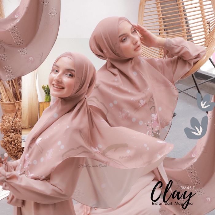 Hijabwanitacantik - Instan Baiti Magnolia Clay | Hijab Instan |