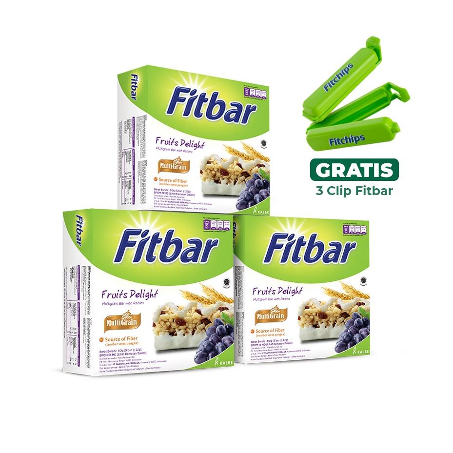 

HOT Product Buy 3 Fitbar Fruits Delight 5 X 22 g Multigrain Free 3 Clip Fitbar serbuuu !