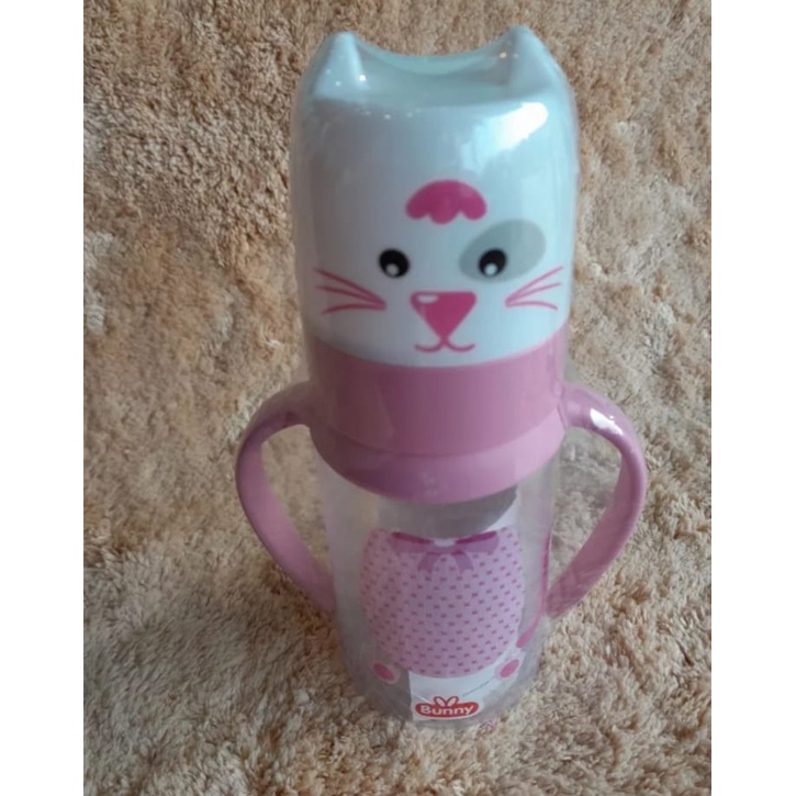 Botol Susu Karakter Lucu Dengan Gagang/Pegangan BPA Free 250 Ml/ 125 Ml Bunny