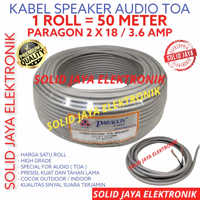 speaker KABEL SPEAKER TOA CORONG KABEL PA PARAGON SPESIALIST TOA - 1 ROLL bass original termurah blu