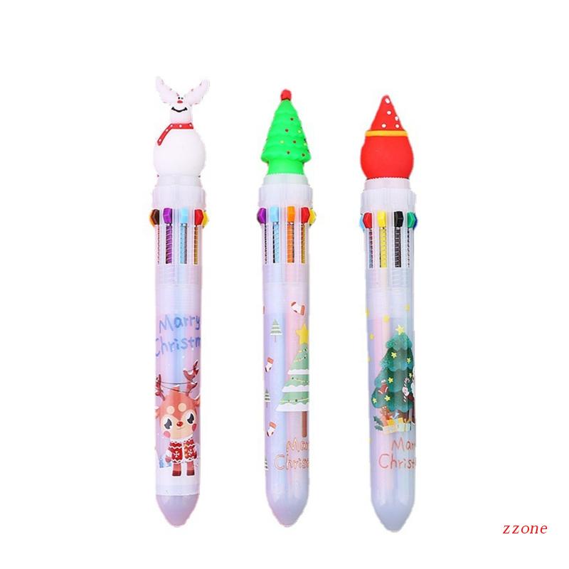 Zzz Pulpen Tekan 0.5mm Multi Warna Untuk Hadiah Natal Anak Pra Sekolah 5