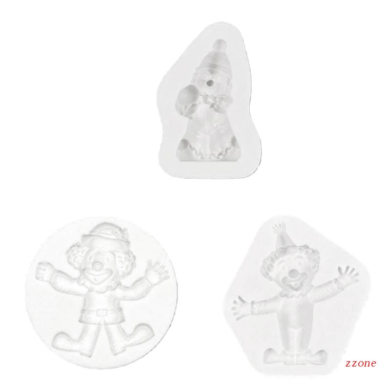 Zzz Cetakan Kue / Coklat / Permen / Es Batu Bentuk Badut Halloween Bahan Silikon