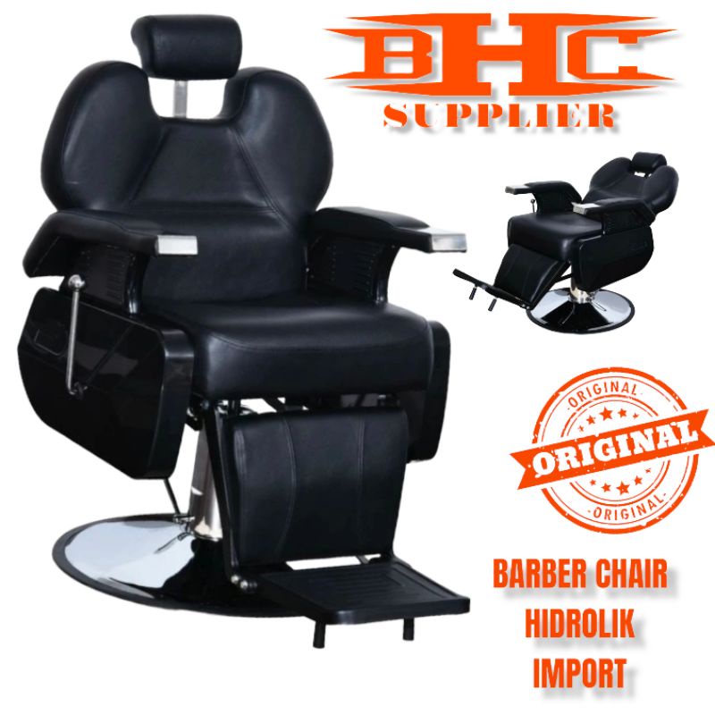 Kursi Barbershop Hidrolik Premium Import Kursi Pangkas Rambut / Kursi Cukur Rambut / Bukan Kursi Kantor / Kursi Stainless Full