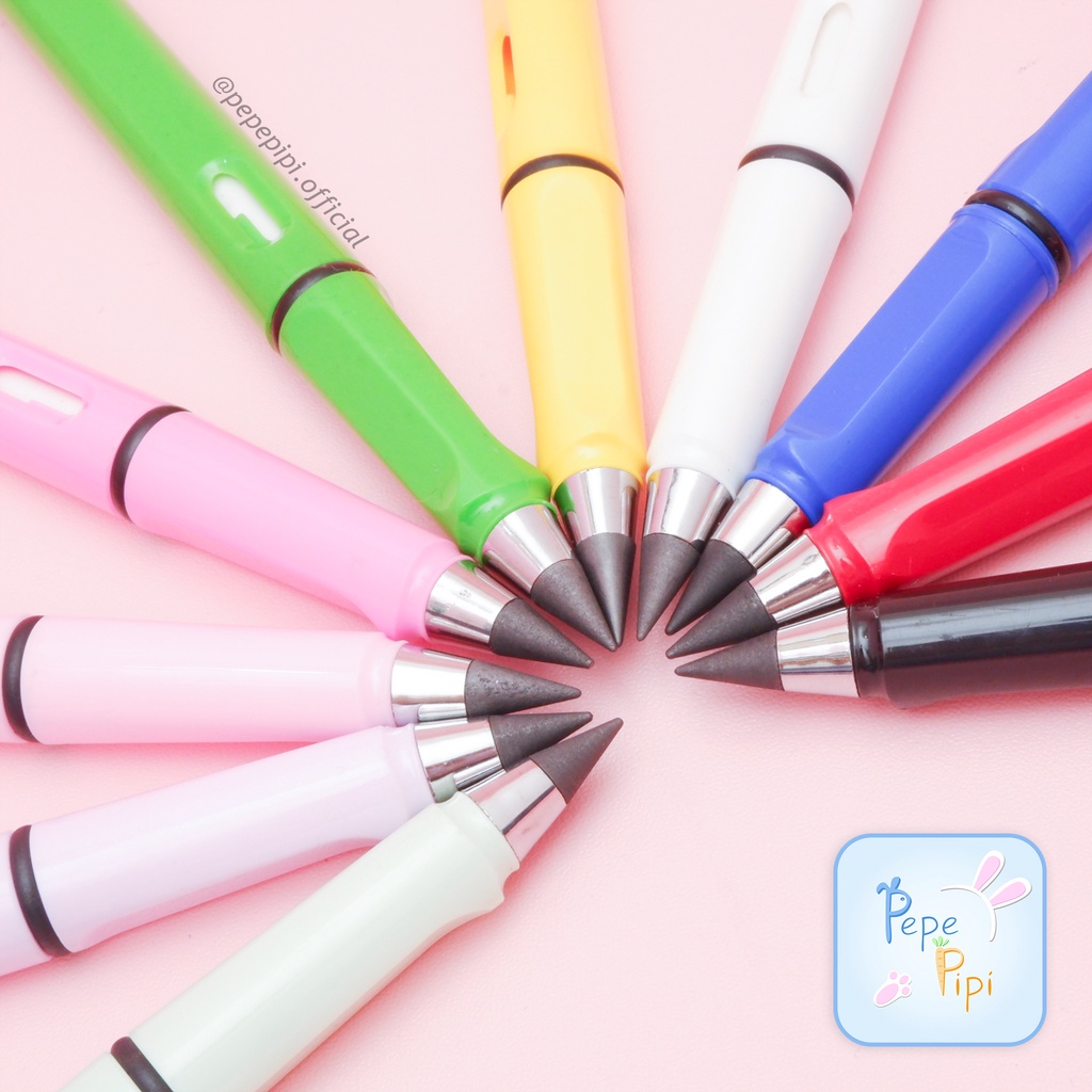 Pensil Graphite Eternal Penghapus Macaron Pastel Pencil Makaron Lucu