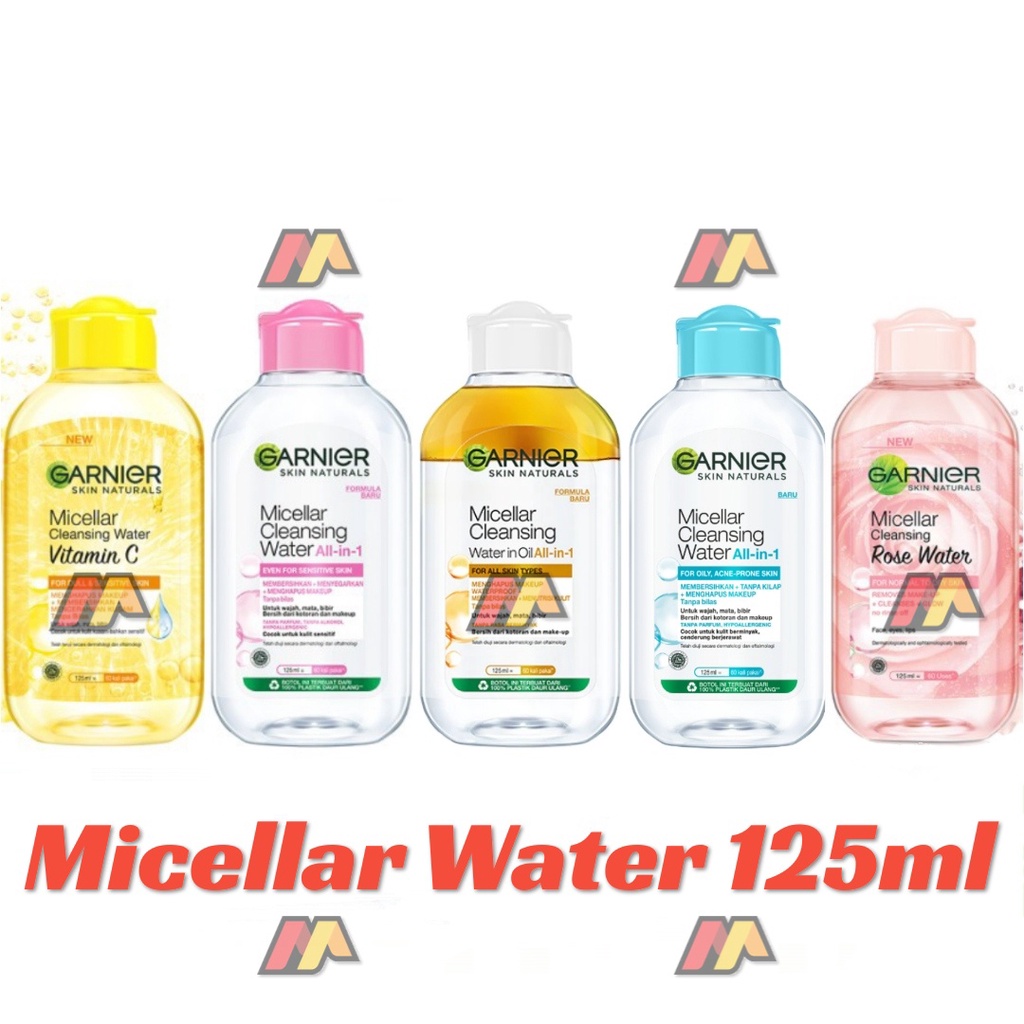 Micellar Water Garnier 125ml Pink | Blue | Biphase | Rose | Vitamin C