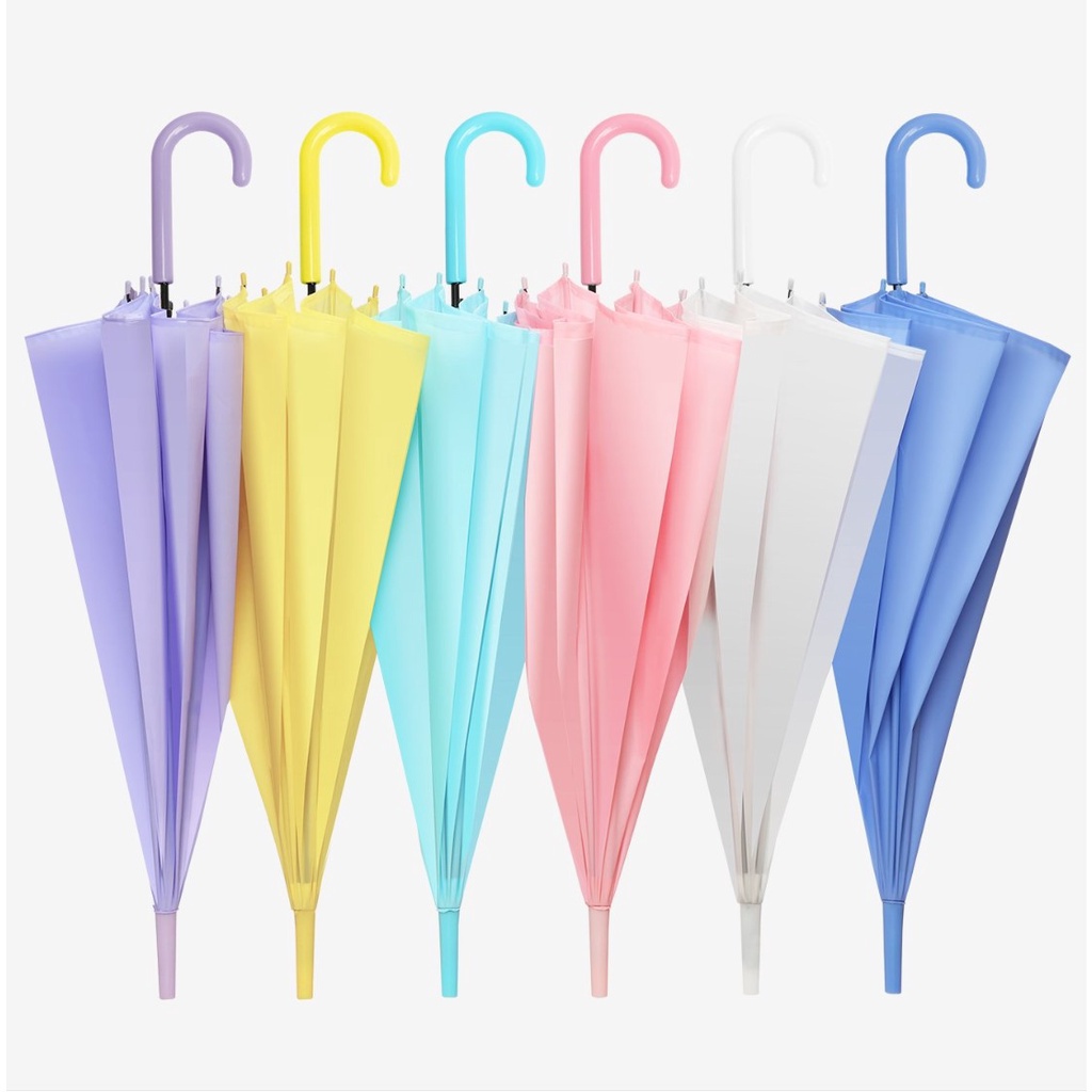 [ ABJ ] Payung Transparan Style Korea Jepang Polos Warna Warni Payung Lipat Bening Cantik Payung Rainbow Umbrella Fashionable Candy