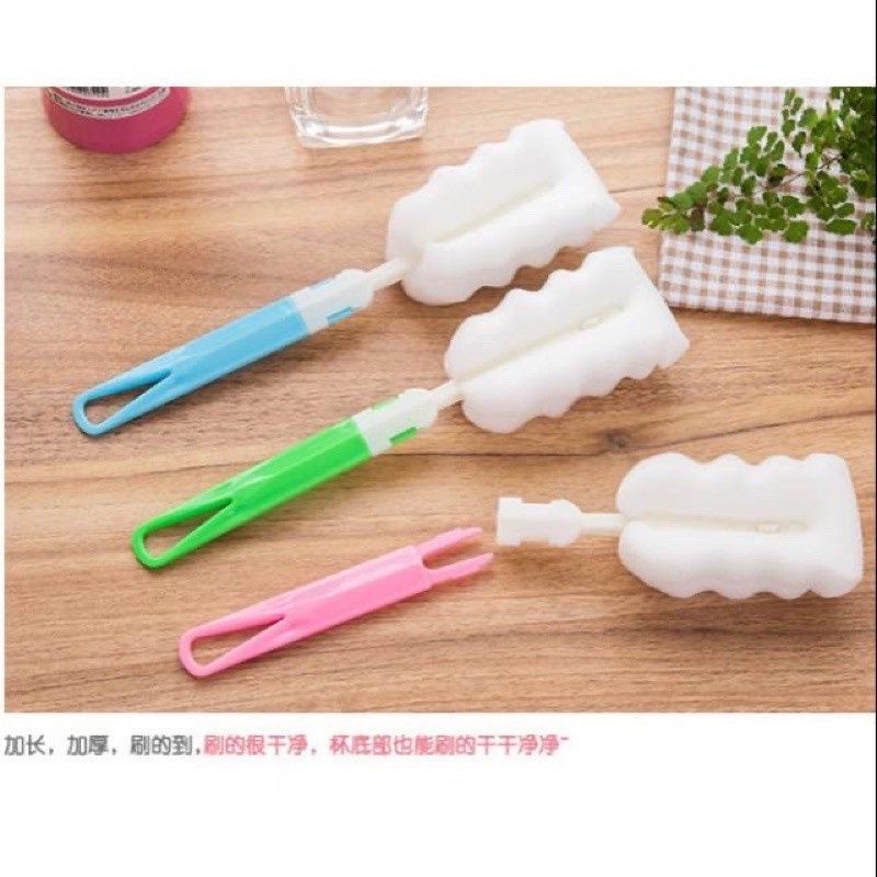 Sikat Botol Spons Pembersih Botol / Tongkat Spons Sponge Pencuci