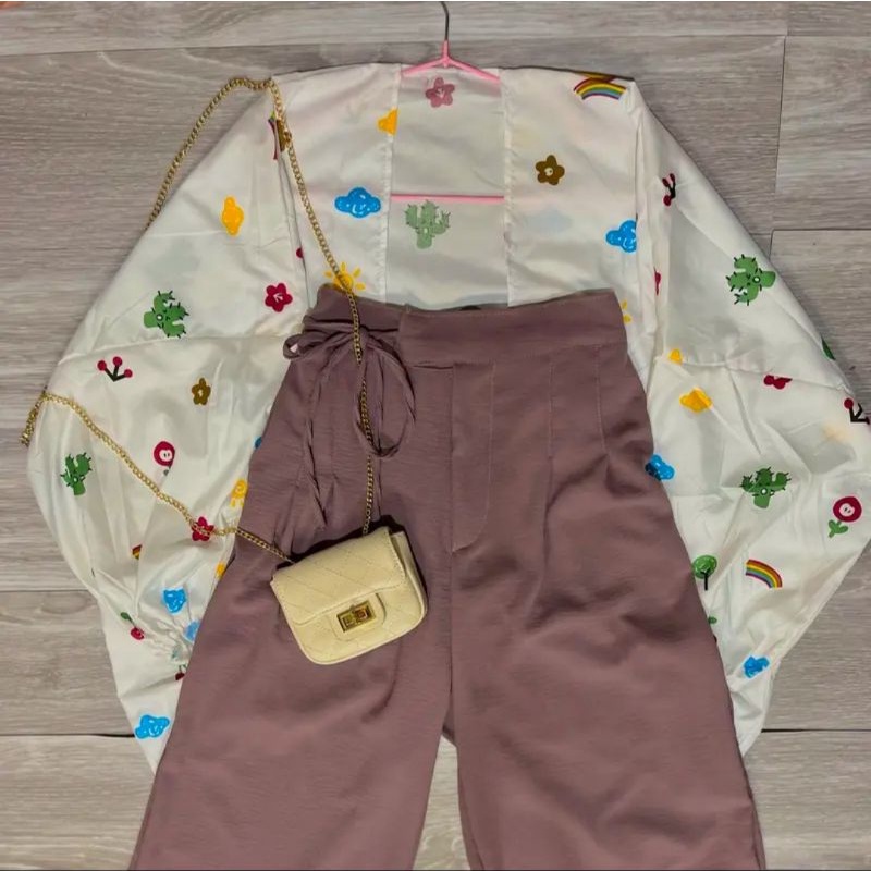 ONE SET KIYOWO OUTER+CELANA-SET BURGUNDY