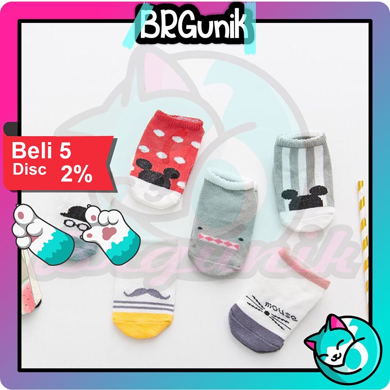 BRGUNIK Kaos Kaki Anak Bayi Korea Anti Slip Bayi 3D Cute Animal Breathable Import Part 1 R149