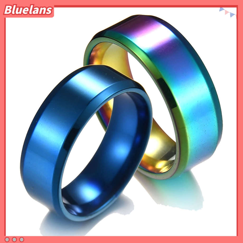 Bluelans 1 Pc Ring Unisex Stainless Steel Mirror Lightweight Finger Ring