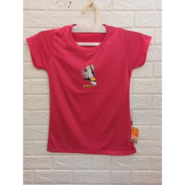 Kaos atasan cewek ladies murah pink bird