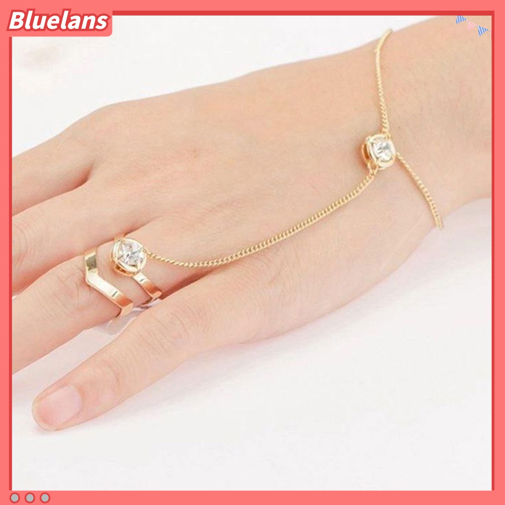 Gelang Cincin Berlian Imitasi Model Hollow Geometris Untuk Pernikahan