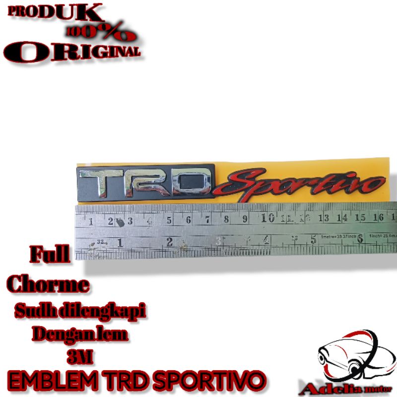 Emblem TRD Sportivo tulisan TRD Sportivo lambang TRD Sportivo satuan
