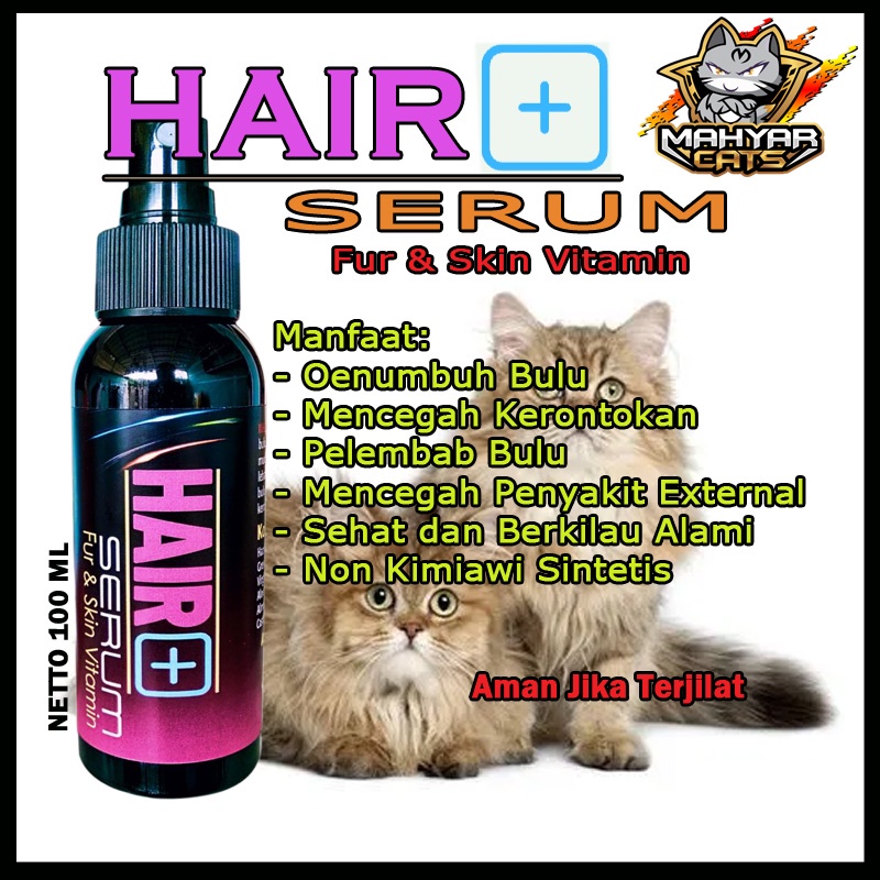 HAIR PLUS 100 ML - Serum Vitamin Bulu Kucing Spray Penumbuh dan Anti Rontok Bulu Kucing Spray Herbal Hair Tonic Spray by Petco Clever Solutions For Cat Vitamin Bulu Kucing Obat Rontok Bulu Kucing Olive Care Dewarangga Koinami Petshop Murah