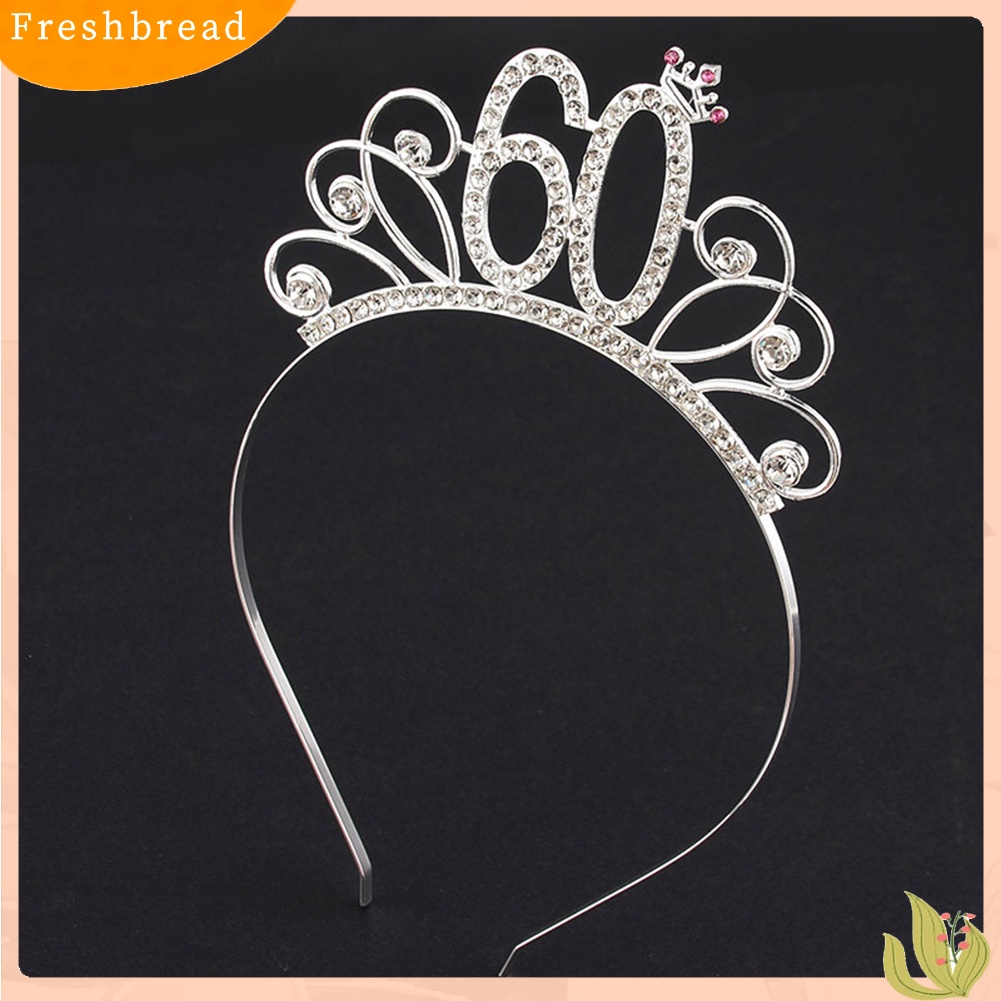 (Fresh) Bando Mahkota Tiara 16 / 18 / 21 / 30 / 40 / 50 / 60 / 80 Untuk Dekorasi Pesta Ulang Tahun