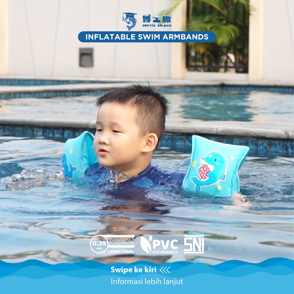 Doctor Dolphin Inflatable Swim Armbands - Ban Renang - Pelampung Lengan - Pelampung Renang Bayi - Baby Swim Training