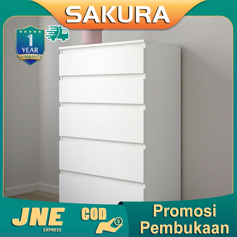 Weyon Sakura Lemari Laci Kayu /Kabinet Penyimpanan Kayu Minimalis / Laci Kabinet Penyimpanan Lemari Kayu（F15A)