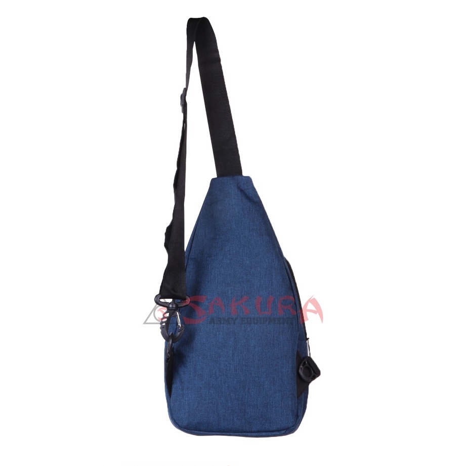 Sling Bag Tas Slempang Pria Quicker Biru Dongker 60005