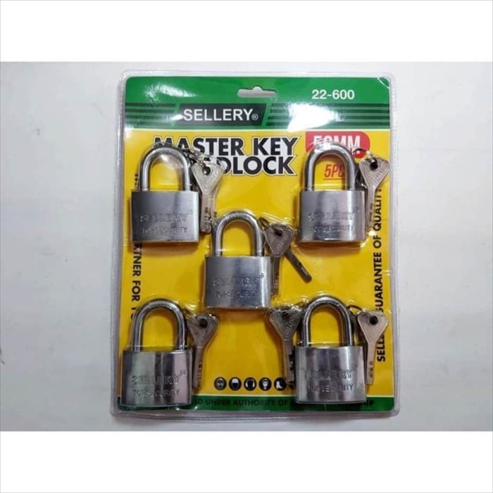 Mudah Gembok Master Key Set Sellery 50Mm Isi 5 Kunci Kontrakan Rumah Toko Terbatas