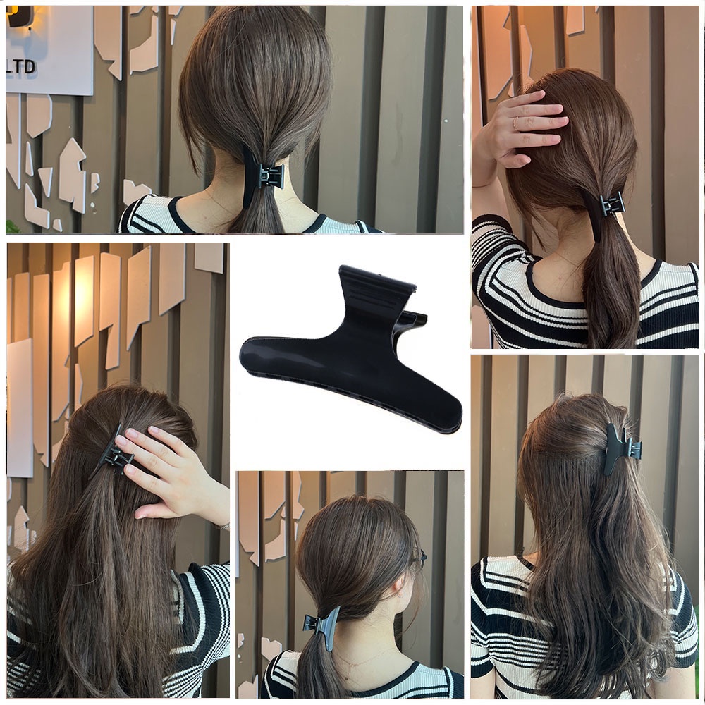 1pc Jepit Rambut Model Butterfly Claw Warna-Warni Untuk Alat Styling Salon