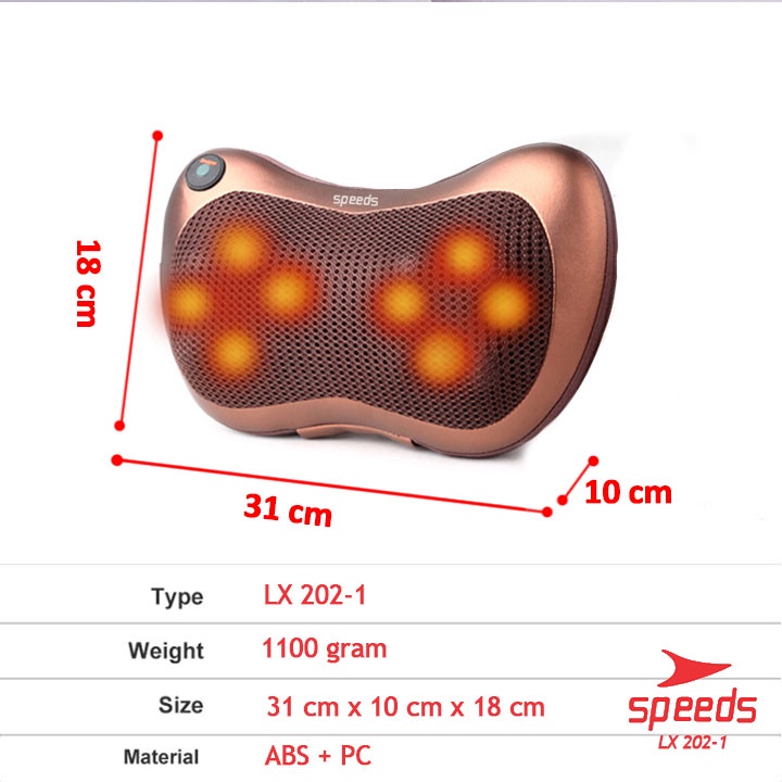 SPEEDS Alat Pijat Kaki Elektrik Bantal Pijat Kaki Alat Kesehatan Portable Foot Massager 070-16-202-1 BANTAL PIJAT