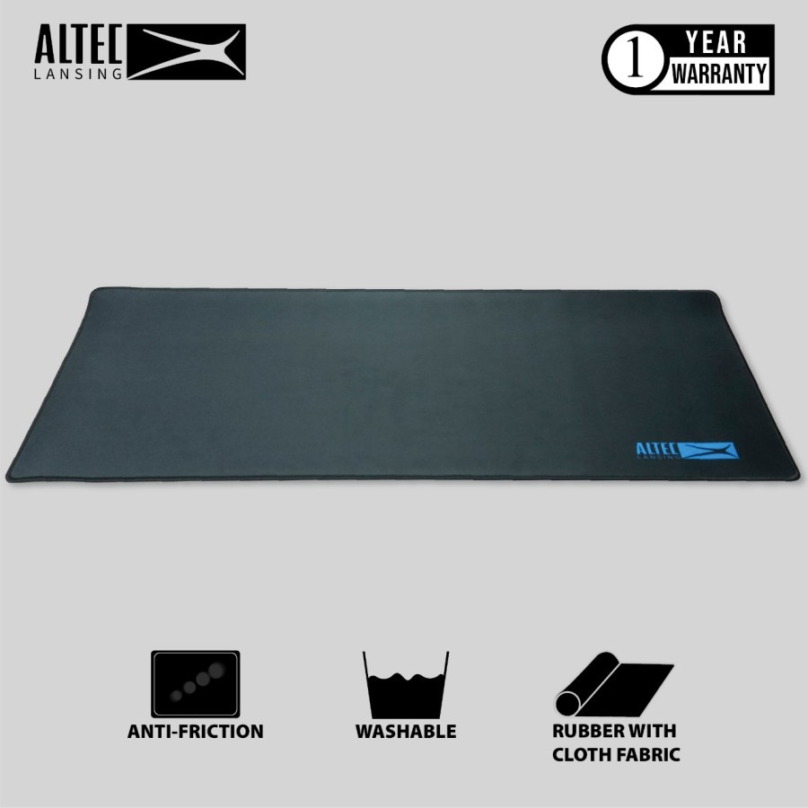 Mousepad gaming altec lansing rubber 90x40 cm anti slip type speed smooth almp-7204 almp7204 - alas mouse pad mat