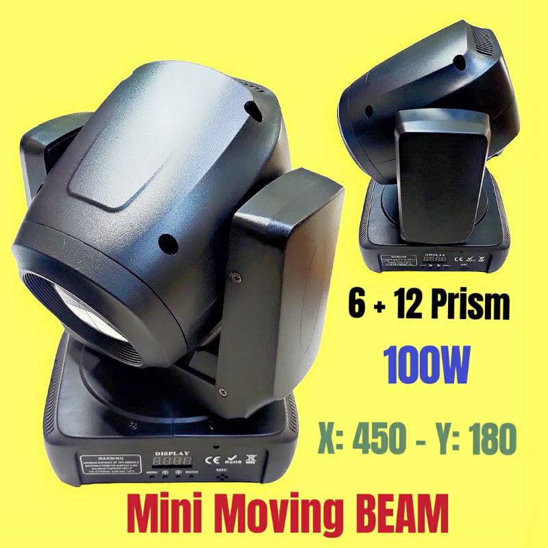 Mini moving beam 100 watt double prisma