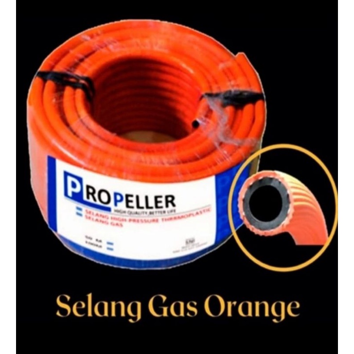Selang Gas LPG 3 Lapis Orange Propeller 50M SNI