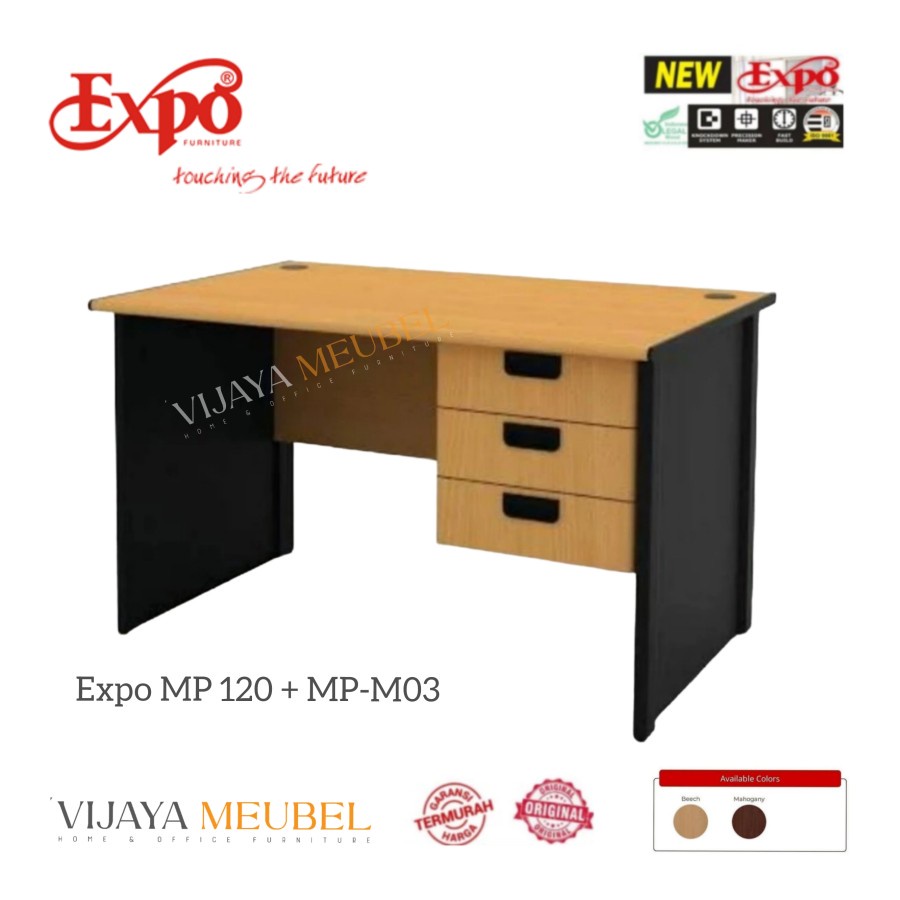 Meja Tulis / Meja kantor Meja kerja Expo Mp 120 + Mpm 03