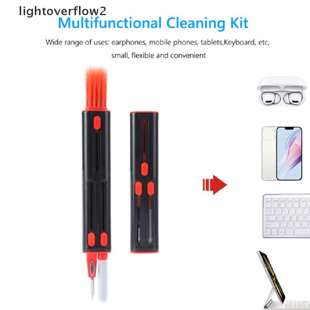 (lightoverflow2) 5 In 1 Sikat Pembersih Keyboard Komputer / Earphone Untuk Airpods (ID)