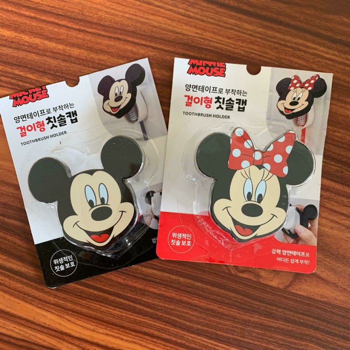 Organizer Tempat Sikat Gigi Disney Mickey Minnie Daiso Korea