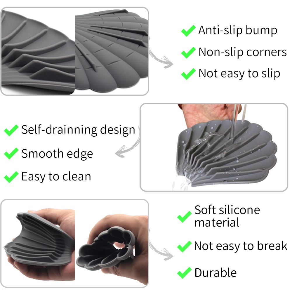 Holder Pengering Sabun Bahan Silikon Anti Slip Untuk Kamar Mandi